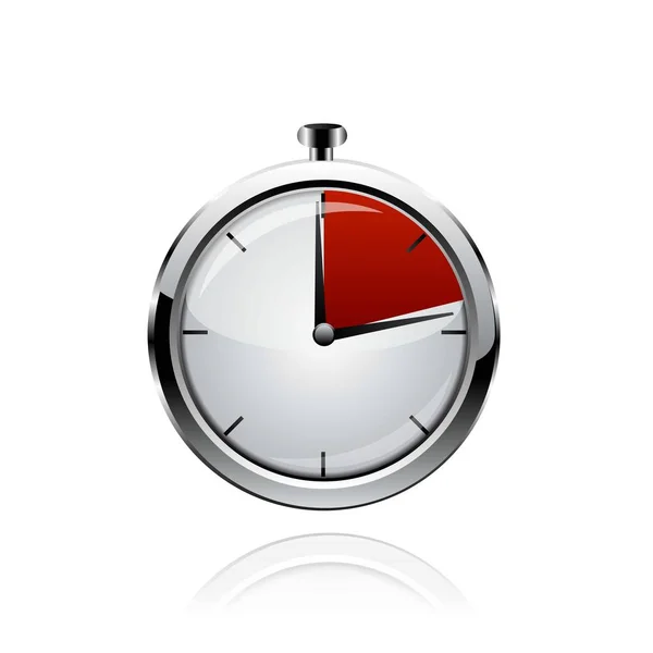 Reloj rojo. Vector — Vector de stock