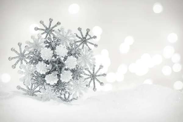 Zima śnieżynka ozdoba — Zdjęcie stockowe