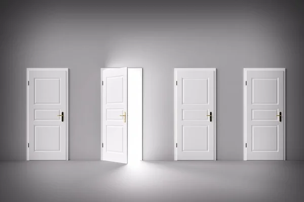 Door opened with light — Stock Photo, Image