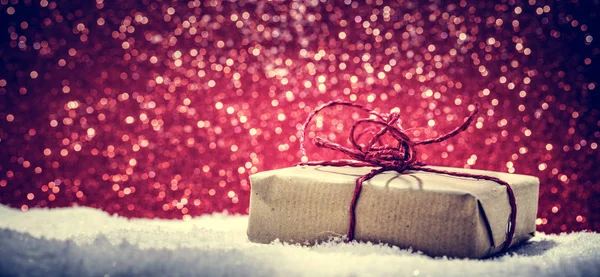 Retro rustik Noel hediyesi, — Stok fotoğraf