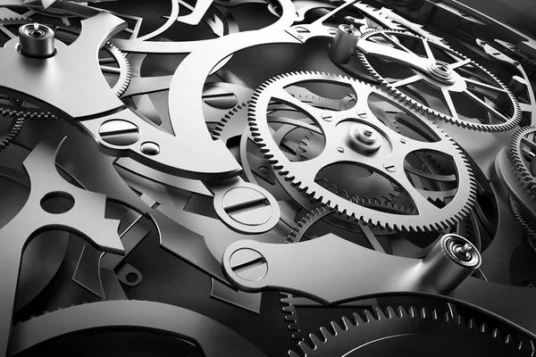 Clockwork with working gears — Stock Photo, Image