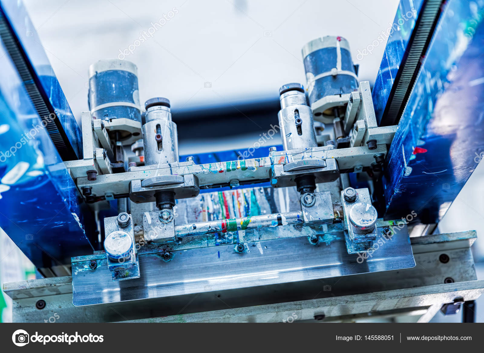 Print screening metal machine — Stock Photo © Photocreo 145588051