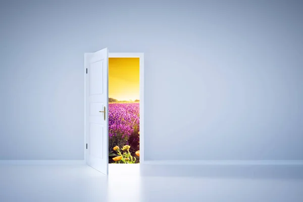 Lumière brillante de la porte ouverte — Photo