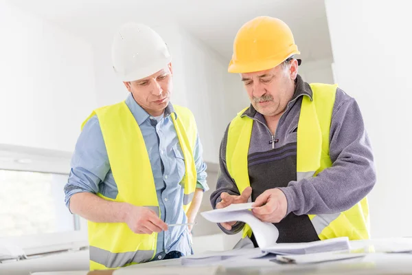 Architect and construction engineer meeting. — Stock Photo, Image