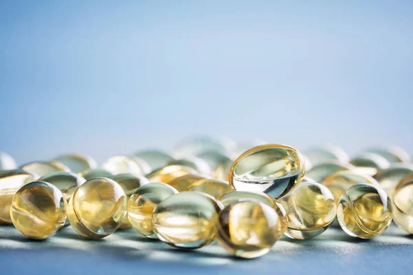 Bunch Vitamin Capsules Laying Table — Stock Photo, Image