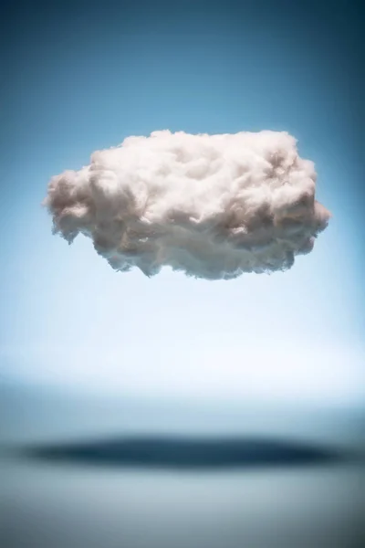 One Fluffy Cloud Blue Background — Stock Photo, Image