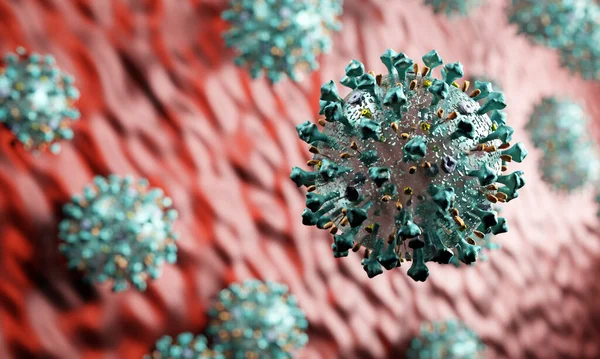 Ataque Coronavirus Vista Microscópica Virus Wuhan Casusing Pandemia Todo Mundo — Foto de Stock