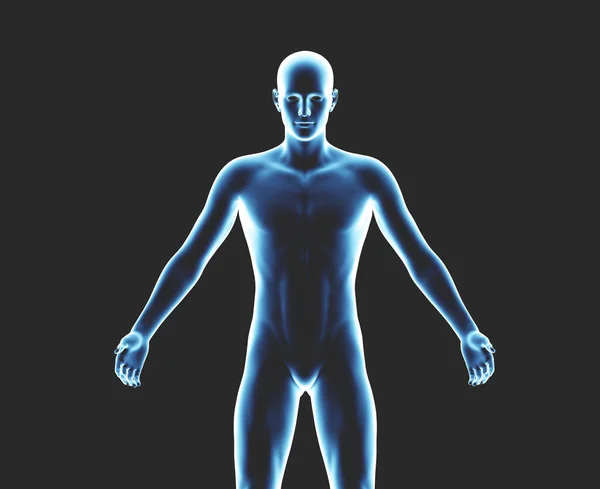 Ray Outline Man Body Medical Science Illustration — Stock Photo, Image