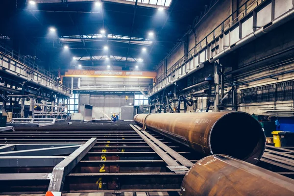 Ståltillverkning Fabrik Selektivt Fokus — Stockfoto