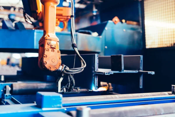 Steel Production Factory Selective Focus — Stock Photo, Image