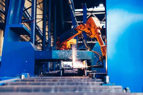 Fabrikada Çelik Üretimi Seçici Odaklanma — Stok fotoğraf