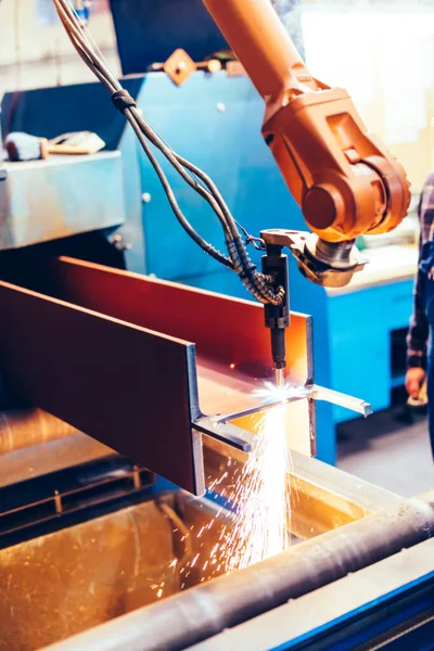 Steel Production Factory Selective Focus — Stock Photo, Image