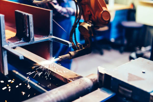 Steel Production Factory Selective Focus — Stock Photo, Image