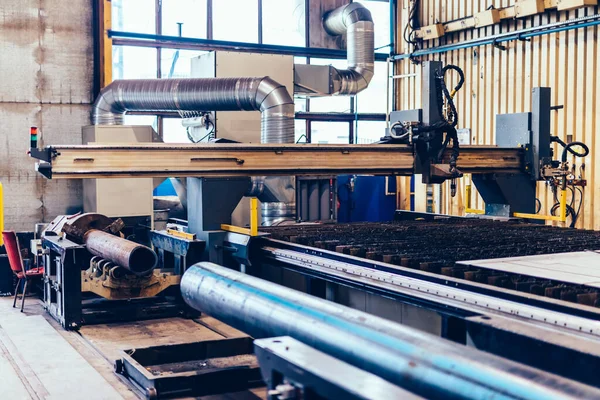 Ståltillverkning Fabrik Selektivt Fokus — Stockfoto