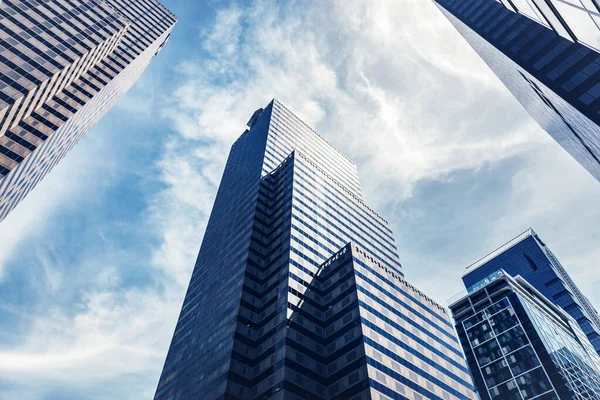 Edifícios Highrise Filadélfia Eua Arranha Céus Baixa Dia Ensolarado — Fotografia de Stock