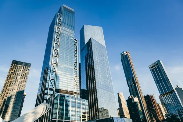 Manhattan Wolkenkratzer New York City Usa Hochhäuser Der Innenstadt Einem — Stockfoto