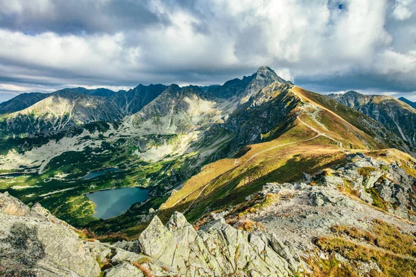 Bergtoppen Herfst Tatra Gebergte Polen Uitzicht Van Kasprowy Wierch — Stockfoto
