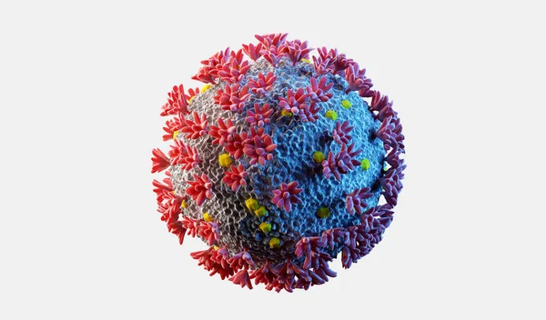Coronavirus Covid Isolated White Background Corona Virus Causing Pandemic Illustration — Stock Photo, Image