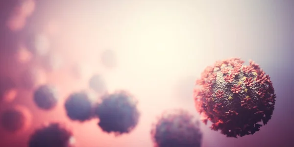 Коронавірус Covid Атакуючий Організм Вірус Корони Викликає Пандемію Ілюстрація — стокове фото