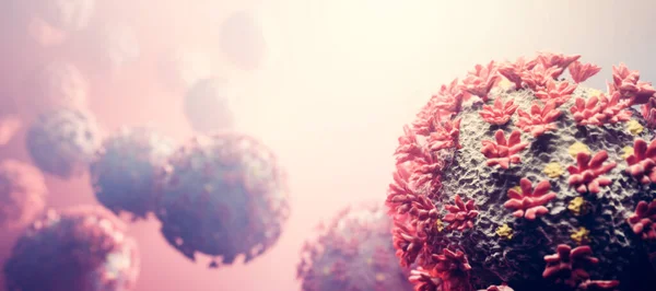 Επιθετικός Οργανισμός Coronavirus Covid Ιός Της Κορόνας Προκαλεί Πανδημία Απεικόνιση — Φωτογραφία Αρχείου
