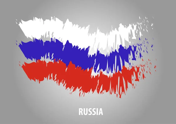 Drapeau de Russie. Une ligne de craie. Rapport approprié 2 : 3 et couleurs RVB 255-255-255 0,57,166 - 213,43,30. Adopté le 11 décembre 1993 . — Image vectorielle