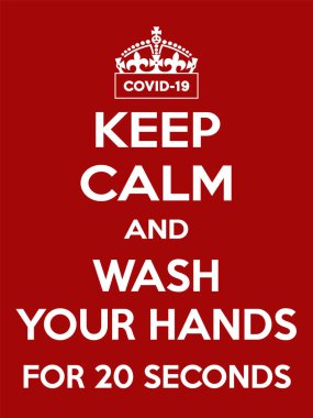 Dikey dikdörtgen kırmızı-beyaz motivasyon Coronavirus COVID-19 posterleri antika geçmişe dayanır.