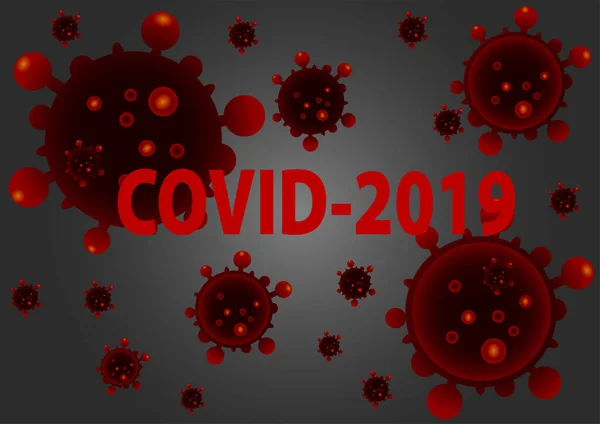 벡터 삽화는 코로나 바이러스 (covid-19) 에 감염 된 것으로 표시된다. — 스톡 벡터