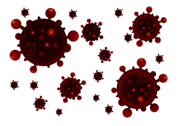 Ilustración vectorial marcada como infectada con un coronavirus llamado Covid-19 . — Vector de stock