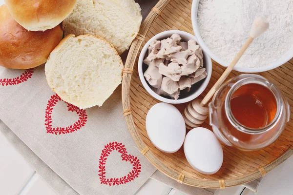 Homemade hamburger buns — Stock Photo, Image