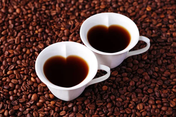 Herzförmige Kaffeetassen — Stockfoto