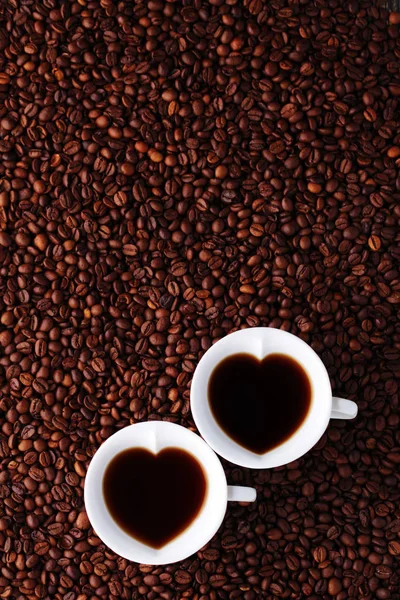 Tazas de café en forma de corazón —  Fotos de Stock