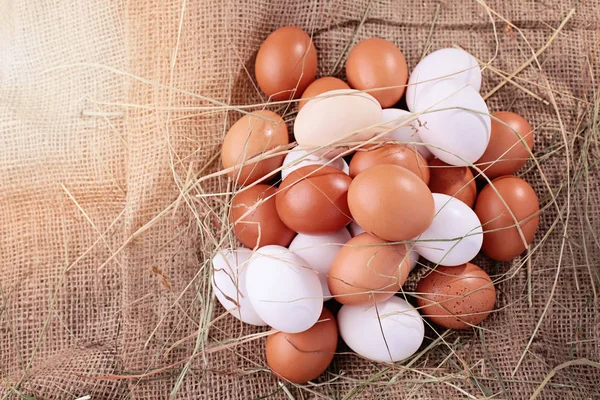 Fresh farm eggs — Stock Photo, Image