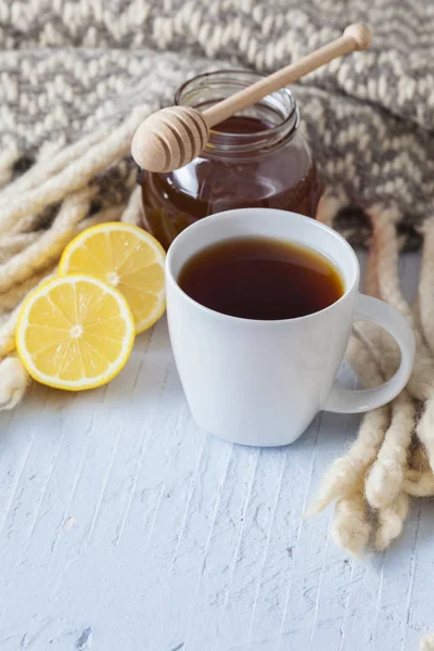 Té con limón y miel — Foto de Stock