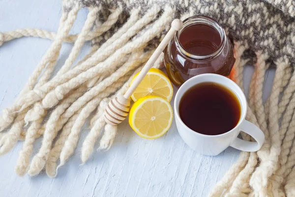 Té con limón y miel — Foto de Stock