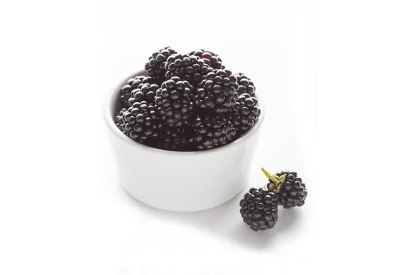 Bowl full of blackberries — Stock Photo, Image