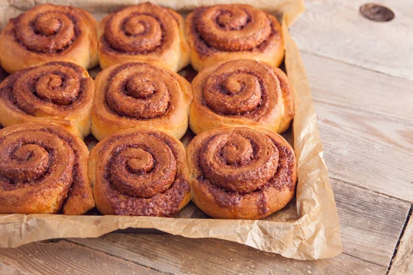 Baked cinnamon rolls — Stock Photo, Image