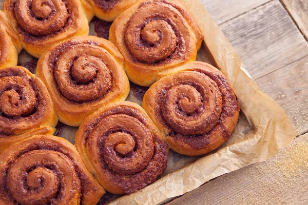 Baked cinnamon rolls — Stock Photo, Image