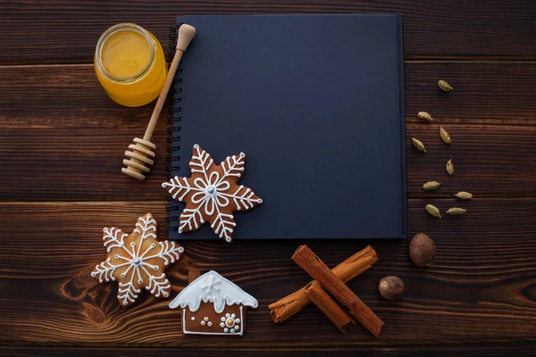 Sfondo per la ricetta di cottura di Natale — Foto Stock