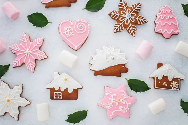 Υπέροχο ροζ gingerbreads — Φωτογραφία Αρχείου