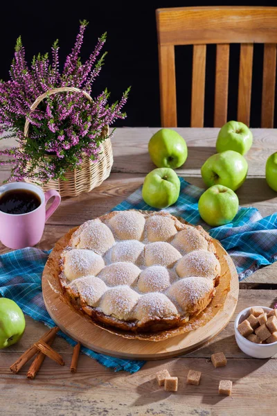 Delicious apple pie with cinnamon — Stock Photo, Image