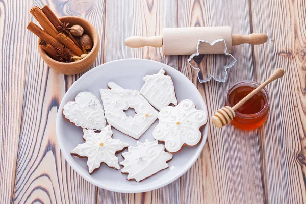 Cuenco de pan de jengibre de Navidad —  Fotos de Stock