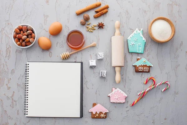 Ingrediënten voor het bakken van gingerbreads — Stockfoto
