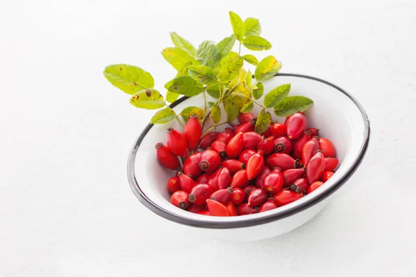 Bowl full of dogrose berries — Stock Photo, Image