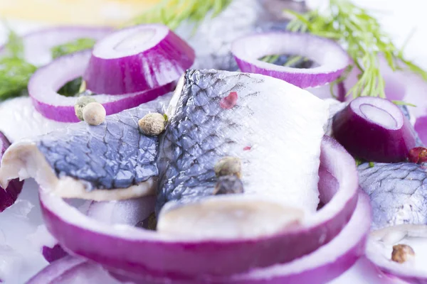 Arenques en un plato —  Fotos de Stock