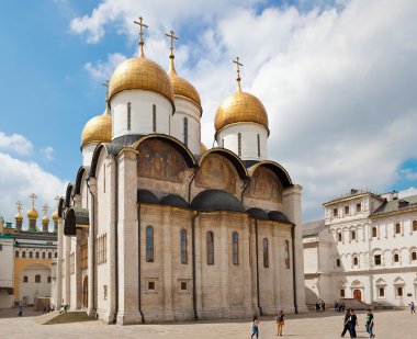 Rusya, Moskova - 15 Haziran 2016: Moskova Kremlin varsayım Katedrali.