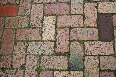 Kırmızı tuğla geçit doku