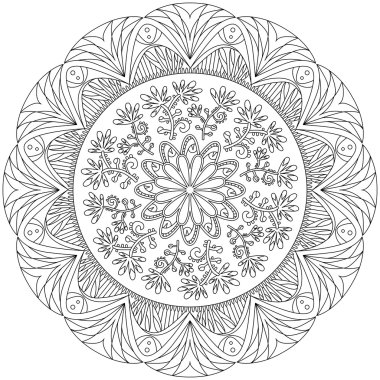 Mandala boyama sayfası