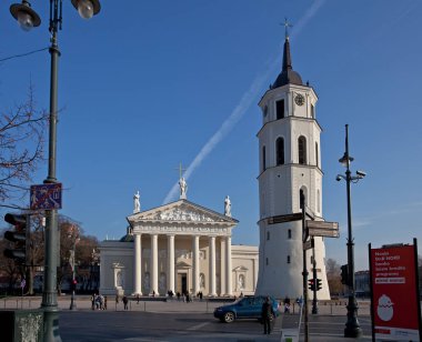 Litvanya, Vilnius - 2 Kasım 2010: Cathedral St Stanislaus ve St. Vladislav