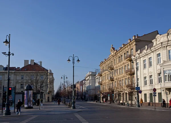 Lituânia, Vilnius - 2 de Novembro de 2010: Avenida Gediminas . — Fotografia de Stock