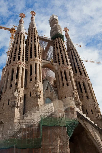 Barcelona, Spain - March 23 2014: Sagrada Familia under construction, detail. — Stock Photo, Image